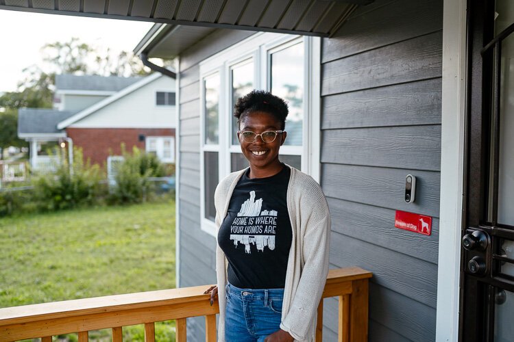 “My husband and I are very aware of the housing crisis in the city and appreciated that they were trying to remedy that with pricing houses affordably for folks in the neighborhood to be able to buy,” says I'Sha Schultz-Spradlin.
