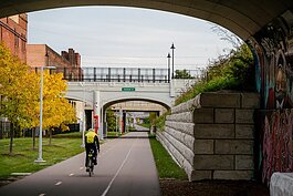 The Dequindre Cut will receive updated signage and wayfinding thanks to a grant from the Detroit Parks Coalition.
