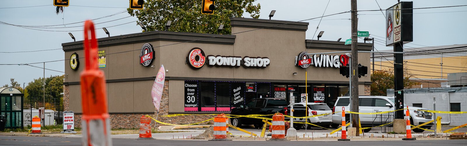 Holy Moly Donut Shop is one of many businesses on E. Warren impacted by construction.