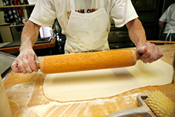 Rolling out the dough