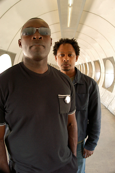 Kevin Saunderson (left) and Derrick May