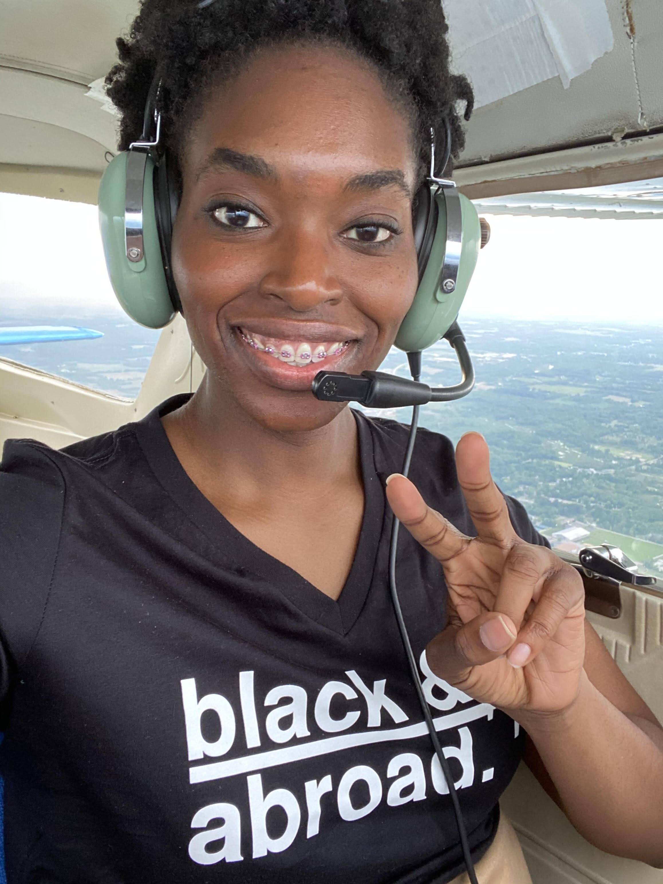 Destany Parker is studying to be a commercial airline pilot and shared her story with girls during a Mentoring Monday session.