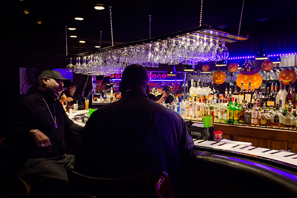 The bar at Baker's Keyboard Lounge