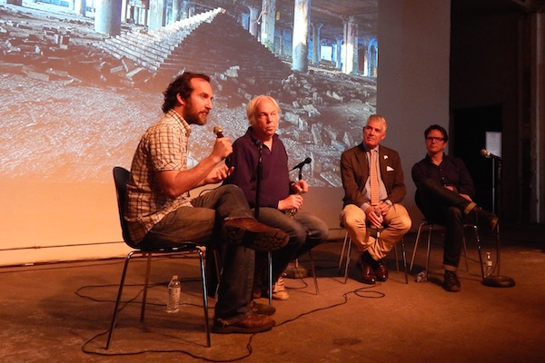 Moderator Detroit artist Scott Hocking (left) with Dimitri Hegemann, Fernando Palazuelo and Mario Husten