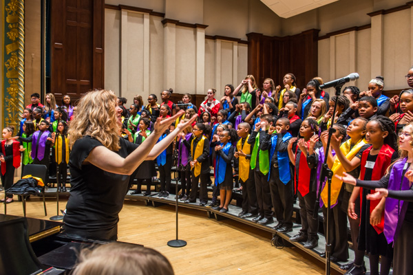 Conducting the Detroit Children's Choir