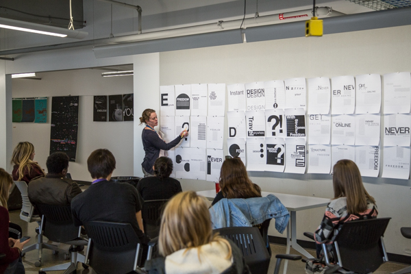 A design class at the Taubman Center for Design Education at CCS