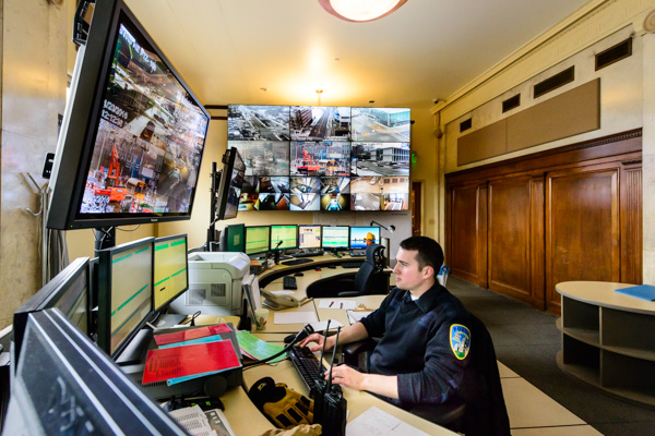 WSU's public safety command center makes use of 850 cameras