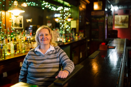 Mary Aganowski has tended bar at the Two Way Inn since 1981