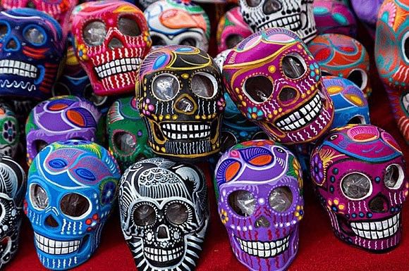 Skulls made for Dia de los Muertos