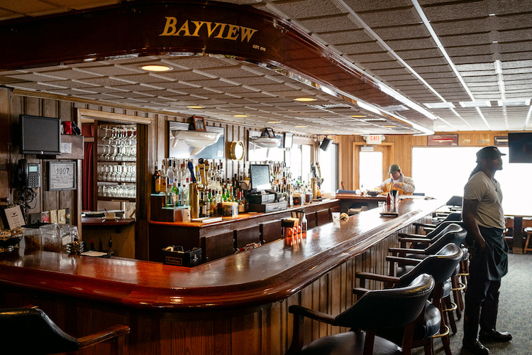 Bar at the Bayview Yacht Club
