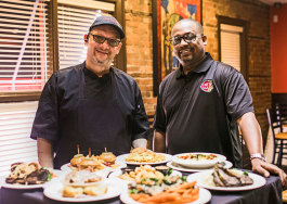 Chef Gerald Gregory and They Say owner Terry Payne, Sr. (right).  Chef has been with They Say since the Detroit restaurant opened in 2006. (photo by Cyrus Tetteh) 