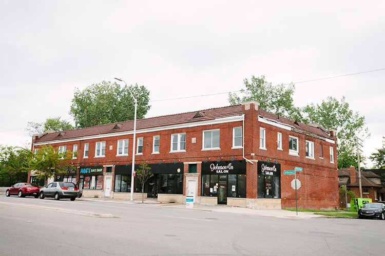 Some of the businesses on Jefferson Avenue include Johnson and Co. Salon and Moe's Bait Shop.