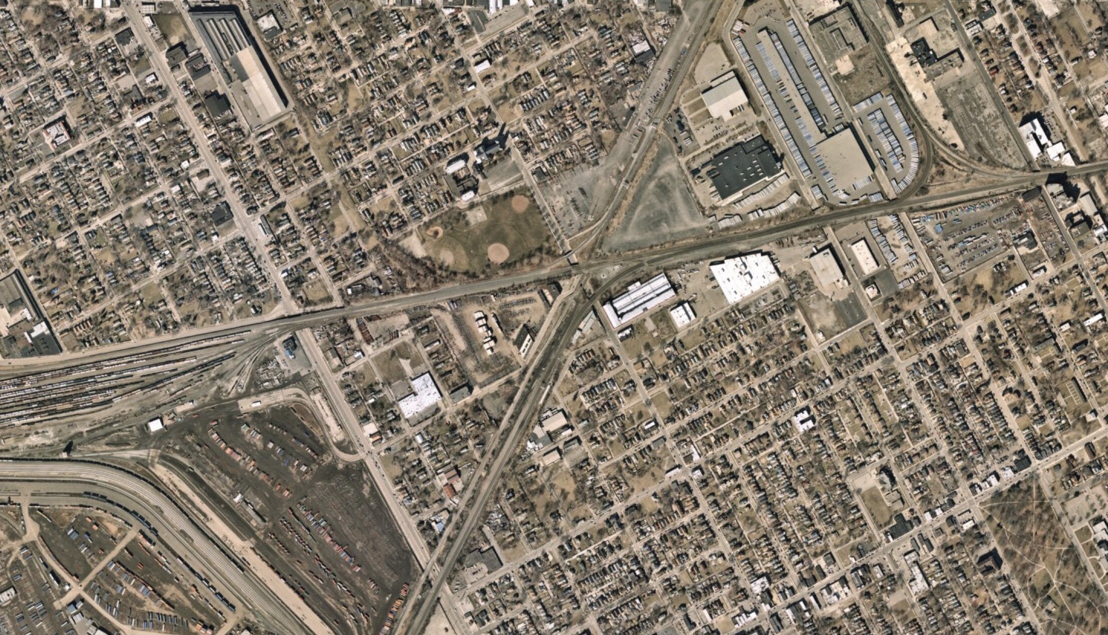 Aerial photo, Southwest Detroit. 