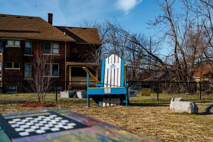 This eye-catching chair makes it's home at 360 Park.