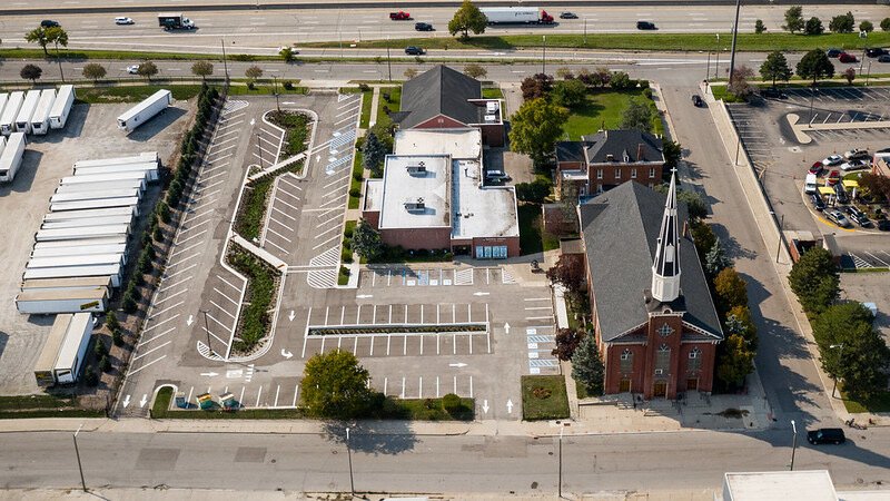 Sacred Heart Church is a leader in green stormwater infrastructure, having undergone an eco-friendly overhaul of the nearly two-acre church property.