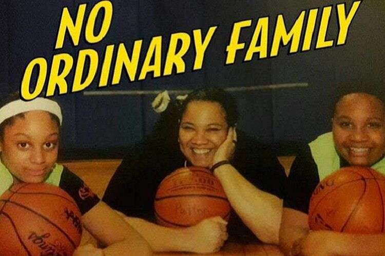 Ruby Whitehorn, Lisa Bryant, and Angelo Reese celebrating their love for sports and basketball together.