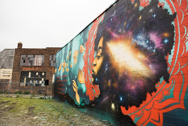 A mural by FEL3000FT at ArtBlock.