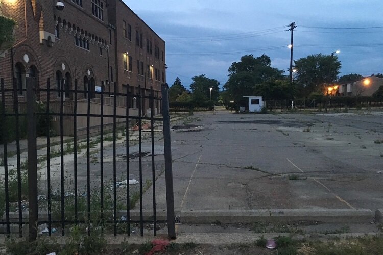 A look at what the greenway area looked like before construction.