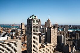 Book Tower (center) is located at 1265 Washington Blvd. in downtown Detroit. (Photo: Book Tower / Facebook)