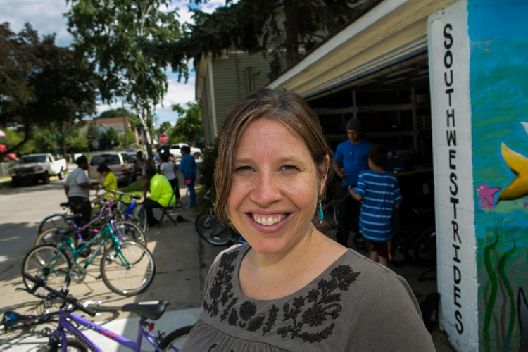 UNI director Christine Bell at Southwest Rides.