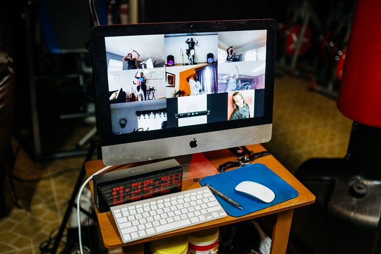 This computer gear is used to stream Detroit Cycling Studio classes.