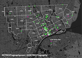 Mapping Detroit coffee shops