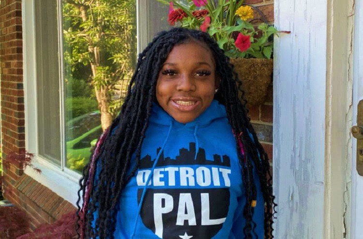 Detroit PAL youth Lea Caldwell is a big supporter of social distancing to keep COVID-19 at bay..