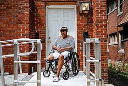 Schlann DIllard's mobility opportunities have opened up thanks to a new wheelchair ramp.