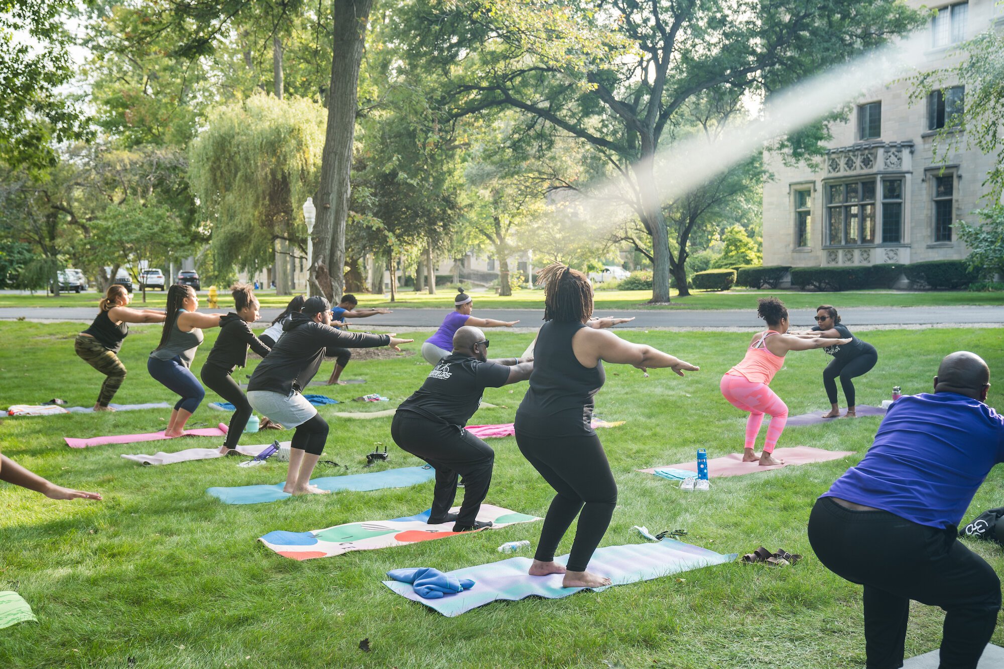 Yoga at Campus Day. Marygrove Conservancy.