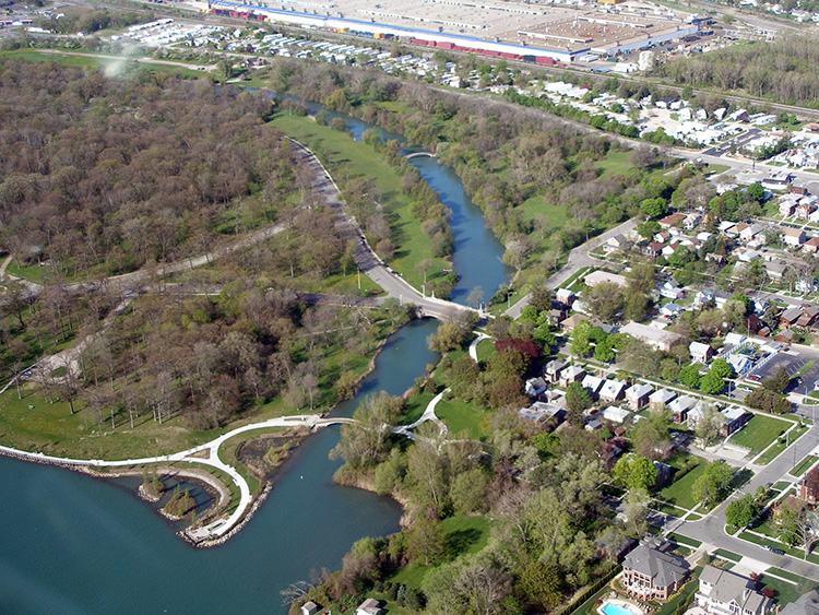 Elizabeth Park on the Detroit River.