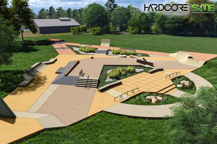 Design renderings of the Chandler Park Skatepark