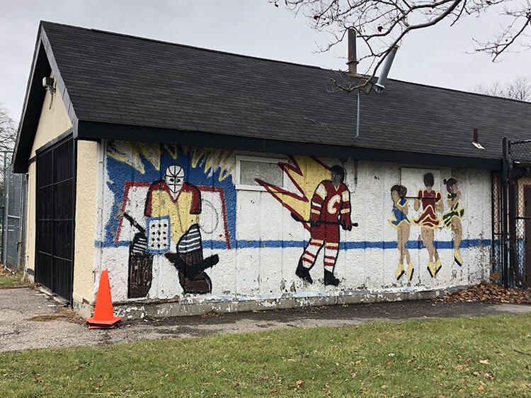 The garage at Clark Park