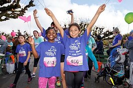 Girls on the Run youth show off their running skills.