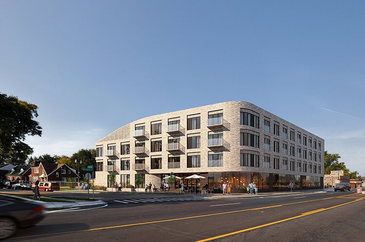 The Grandmont Rosedale Development Corporation is envisioning a mixed-use development with up to 36 residential units of market- and affordable-rate senior housing and 5,000 square feet of commercial space.