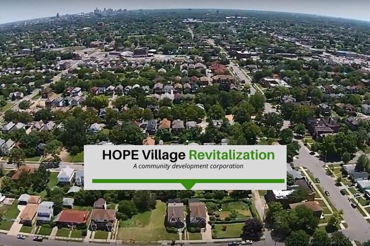 Aerial map of HOPE Village.