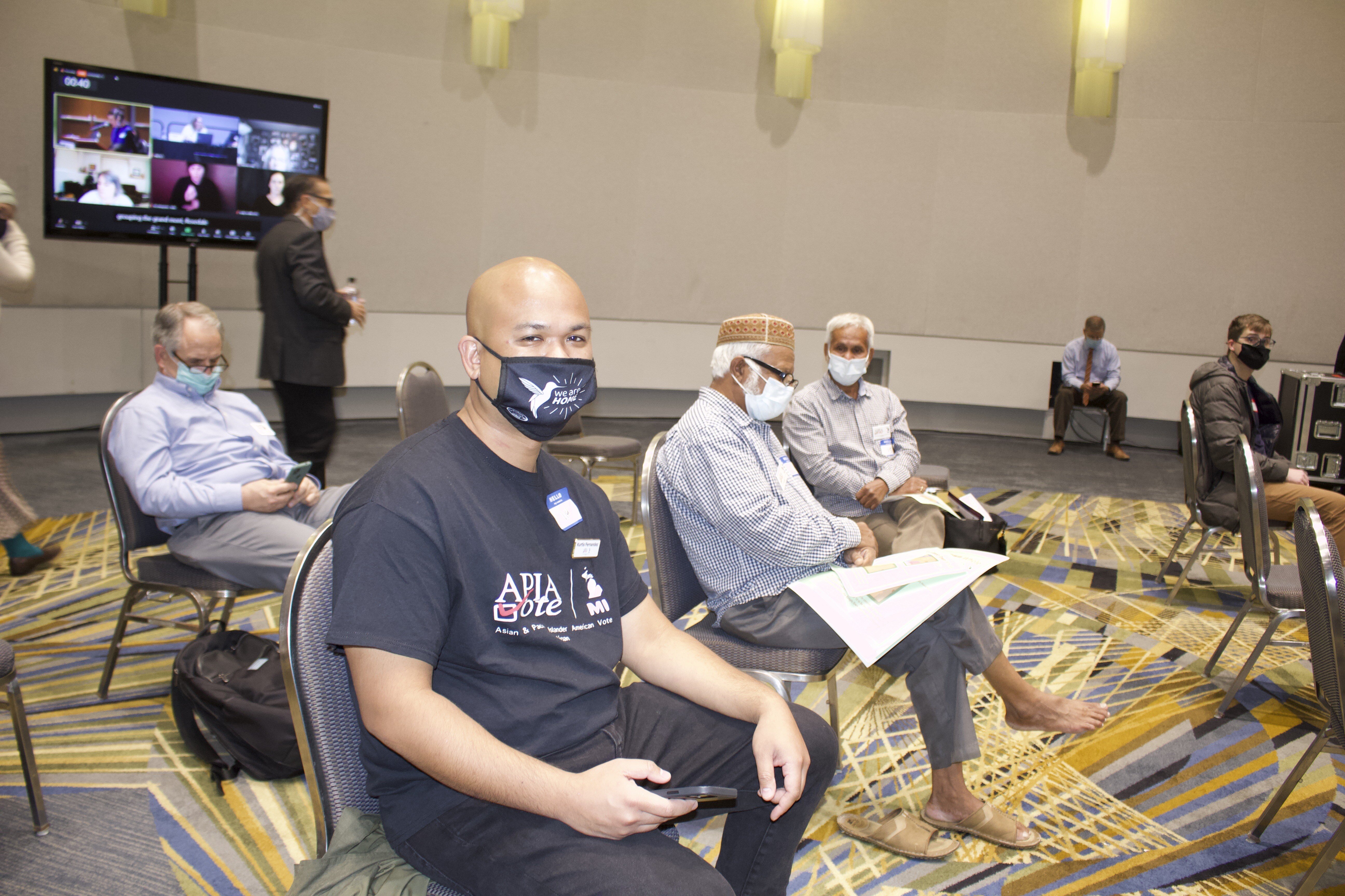 Members of APIAVote-MI attend the Oct. 20 Detroit public hearing.