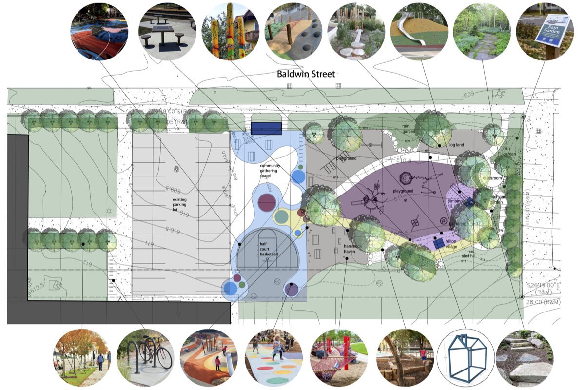 “Our park’s 'Universal Design' recognizes the need for a broad range of options for community members of different ages, learning styles, and with variations in mobility,” says Boggs Park Co-Project Manager Shoshanna Utchenik.