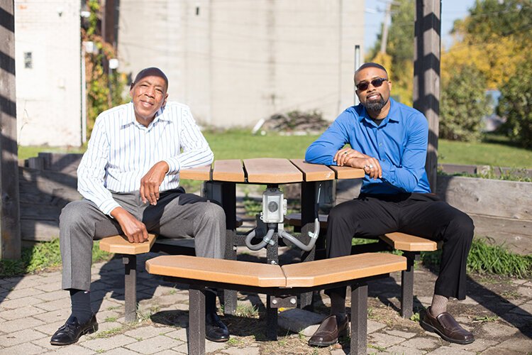 Karanja Famodou, left, and Ali Dirul are the co-founders of energy solutions business, Ryter Cooperative Industries.