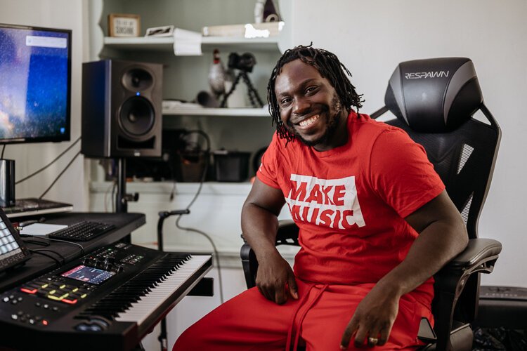 Darius Jones enjoys being able to have his own home studio.