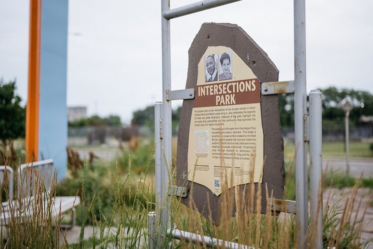 Sign for Intersections Park.