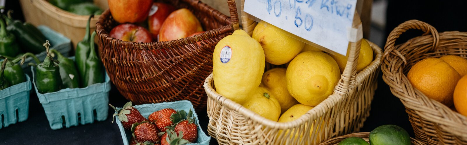 Fruits and vegetables from the Woodbridge Farm Stand.