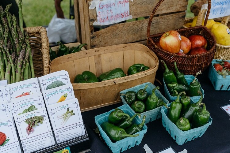 Recipes and produce at the Woodbridghe Farm Stand.