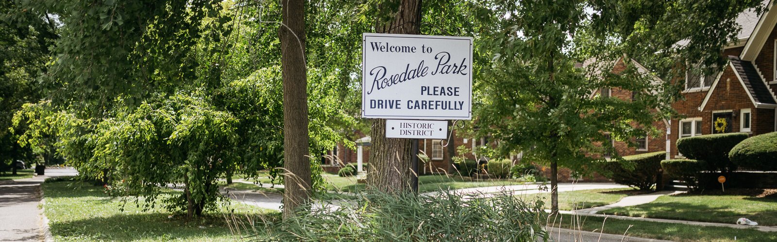 Sign for Rosedale Park.