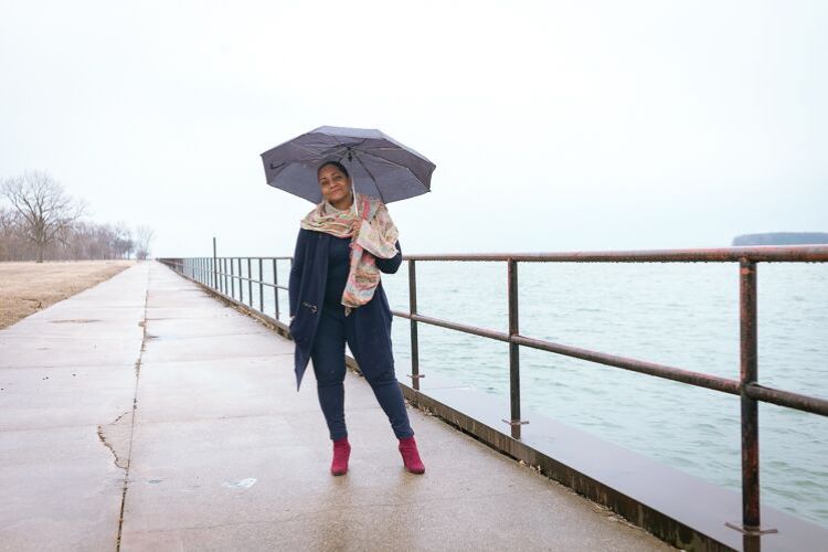 Michelle Lee photographed at Alfred Brush Ford Park.