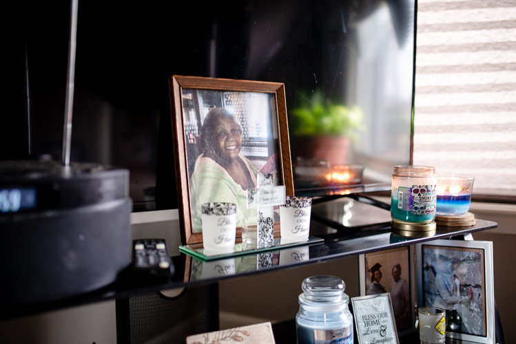 Pam and Harriet have a tribute to their mother Gloria in their new Warrendale home.