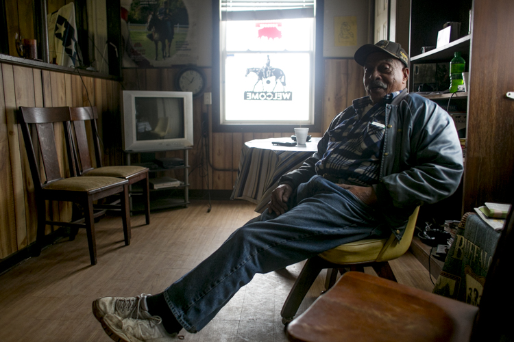 James Mills sits in the BHSA oﬃce