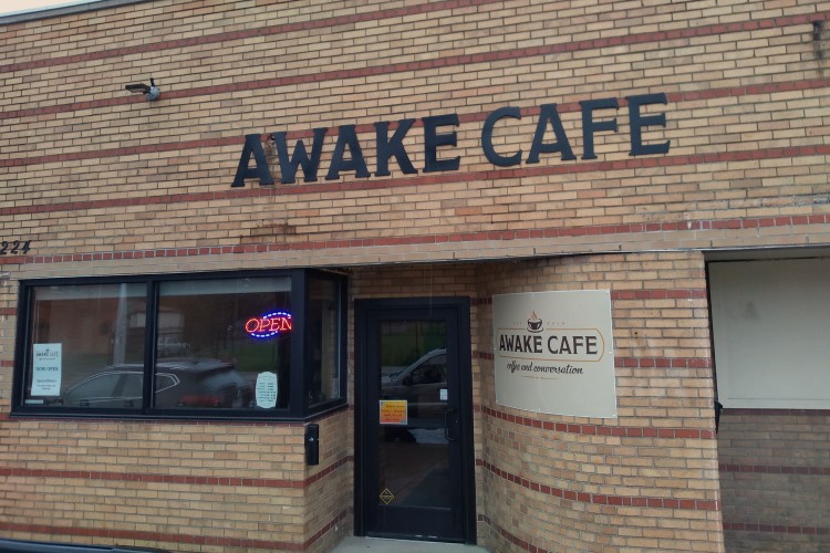 AWAKE Café  is located near the corner of 3rd Avenue and Willis Street.
