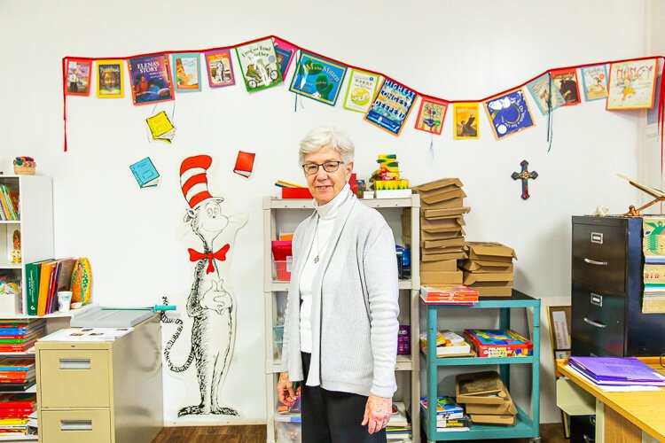Sister Marie Benzing helped launch a popular local youth tutoring program; inspired by that example, Our Lady of Guadalupe’s Father Marie-Elie Haby became interested in exploring how to bring educational resources to the community.