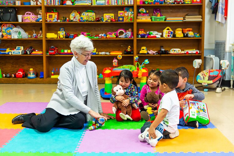 Child care is offered for student parents of La Casa Guadalupana.