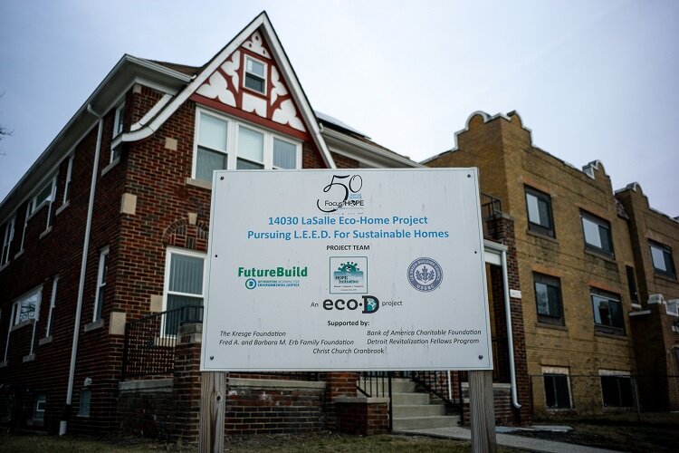 The LaSalle House is Detroit's first LEED Platinum certified home rehab.